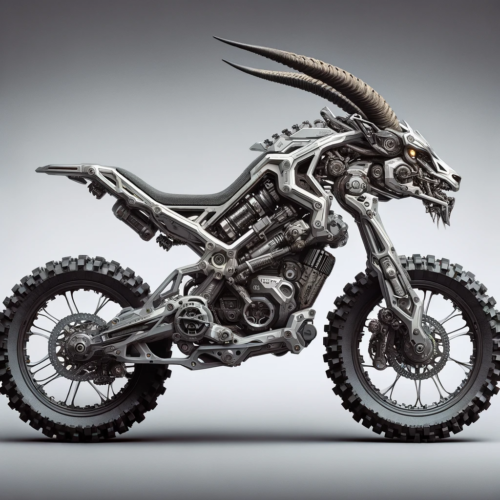 Transformers Mech Beasts Mountain Goat inspired AI generated dirtbike