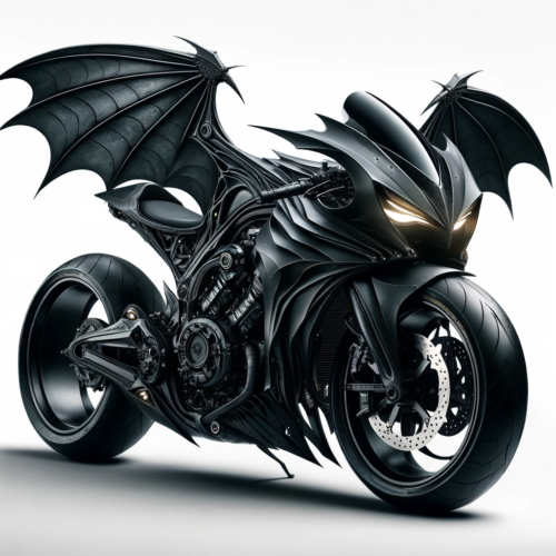 Bat inspired AI generated bike for Batman